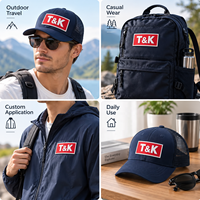 Patch en TPU personnalisé en gros, léger, durable, avec logo en lettres 3D en relief rectangulaire pour casquette, chapeau, casquette de camionneur