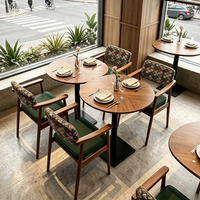 Meubles de restaurant sur mesure, bois massif, design moderne, tables et chaises pour cafés, salons de thé et restaurants commerciaux