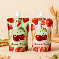 Pochette souple personnalisée en PE écologique imprimée en héliogravure avec bec verseur pour jus, purée, yaourt, aliments pour bébés, aliments en conserve, aliments pour animaux de compagnie