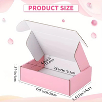Emballage personnalisé en carton ondulé de couleur rose pour produits cosmétiques, boîte d'expédition pour produits de beauté