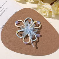 Applique florale perlée colorée pour chaussures, accessoires pour sabots et chaussures en gelée, boucles d'oreilles et épingles à cheveux style vacances