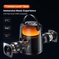 QERE HF55 Mini Enceinte Portable Sans Fil Extérieure avec Subwoofer, Lumières LED RGB Clignotantes, Étanche IPX5, Haut-parleur Métallique à Basses Puissantes