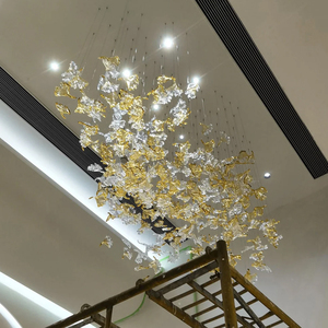 Tùy Chỉnh Lớn Hình Bầu Dục Hình Chữ Nhật Vuông Dài Thủy Tinh Pha Lê Đèn Chùm-Cát Mặt Dây Chuyền Khách Sạn Trung Tâm Mua Sắm Bộ Phận Bán Hàng - Product Image 2