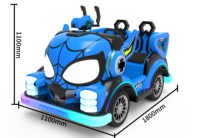 Voiture tamponneuse électrique pour enfants à monnayeur, style araignée, en acier inoxydable, rechargeable, avec éclairage LED coloré, véhicule de parc d'attractions