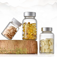 60 ml/75ml/100ml/120ml/150ml/200ml/250ml/300 ml/400ml/500ml/ml Pilule en verre transparent Vitamine Capsule Bouteille Bouteilles de médecine en verre