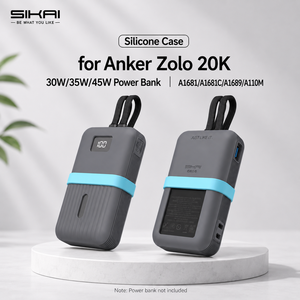 SIKAI เคสซิลิโคนสำหรับ Anker Zolo 20K 30W/35W/45W <span class=keywords><strong>พา</strong></span><span class=keywords><strong>ว</strong></span><span class=keywords><strong>เวอร์</strong></span><span class=keywords><strong>แบงค์</strong></span> A1681/A1681C/A1689/A110M,ฝาครอบกันกระแทกกลางแจ้ง - Product Image 1