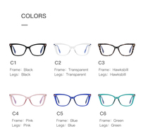 Monture de lunettes optiques Partagas Retro TR90 œil de chat avec charnière à ressort, anti-lumière bleue, pour femmes