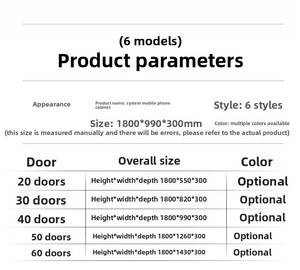 <b>Smart</b> Metal Locker Detachable Assemblable Customizable Door Quantity Supports 6 Style Customizations <b>Combination</b> Electronic Code - Product Image 2