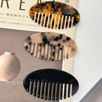 4MM D'ÉPAISSEUR LOGO PERSONNALISÉ CONCEPTION COULEUR ODM OEM Peignes à cheveux en acétate d'écaille de tortue simples haut de gamme pour femmes Peigne personnalisé