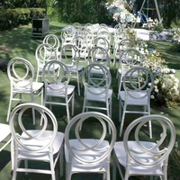 Chaise de Mariage Moderne Ovale en Résine Blanche avec Dossier en O pour Salle à Manger, Hôtel & Événements – Vente Directe Usine