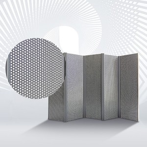 Venta Directa de Fábrica, Lámina de Malla en V con Orificios Redondos de 5 cm para Puerta de Seguridad Plegable - Product Image 2