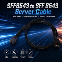 Cable de servidor SAS HBA, interfaz SFF-8643, velocidad de datos de 12 Gbps, doble blindaje, antiinterferencias, matriz de unidades de disco duro