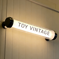 Boîte à lumière LED rectangulaire personnalisée en usine, entièrement éclairée, en acrylique + acier inoxydable, écologique, panneau décoratif pour publicité extérieure de magasin