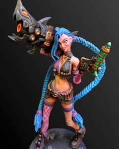 <span class=keywords><strong>Figurine</strong></span> miniature Jinx de <span class=keywords><strong>League</strong></span> <span class=keywords><strong>of</strong></span> Legends, peinte à la main, <span class=keywords><strong>figurine</strong></span> de collection 3D personnalisée, service de production rapide et livraison mondiale - Product Image 3