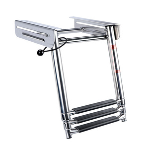 Échelle de bateau en acier inoxydable avec marches antidérapantes pour accessoire de yacht - Product Image 1