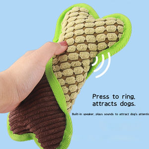 Juguetes de Peluche con Forma de Hueso para Perros Pequeños y Medianos, Juguete Masticable para Cachorros, Hueso Interactivo con Sonido para Perros - Product Image 1