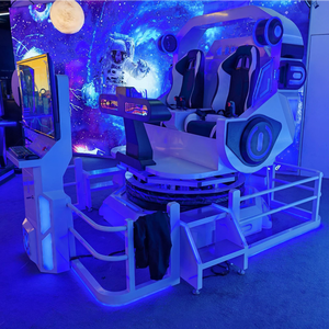 Đồng tiền trong nhà hoạt động 2 CHỖ NGỒI thương mại VR trò chơi máy 9D 360 xoay roller coaster mô phỏng kim loại nhựa - Product Image 3