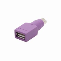 Adaptador de Teclado y Ratón de PS2 a USB Nuevo, con Conectores USB Tipo A y PS/2, Salida de CC