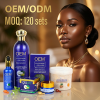 Kit de Soins Anti-Âge OEM ODM au Collagène Végétal et Acide Hyaluronique, Marque Privée Glupa, Vitamine C, Arbutine, Luxueux, Pour Tous Types de Peau