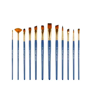 Giorgione Wholesale Art Crafts Wooden <strong>Long</strong> <strong>Handle</strong> Watercolor <strong>Brush</strong> Pen Set in <strong>Paint</strong> <strong>Brush</strong> - Product Image 1
