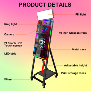 Machine de photomaton miroir avec écran tactile, photomaton miroir magique avec fonction selfie - Product Image 3