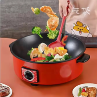 Wok électrique populaire 1500W, Wok et poêle électrique domestique