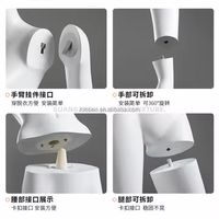 Maniquí Femenino de Fibra de Vidrio Blanco Mate de Alta Gama, Maniquí Moderno Abstracto en Poses de Pie y Sentado para Exhibición en Escaparates de Tiendas de Moda