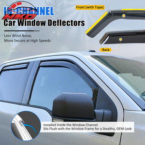 Déflecteurs de vitres latérales encastrés pour Ford F-150 (2017-2022) et F-250/F-350 (2015-2020) – Protection des portières de voiture - Product Image 2