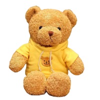 Ours en peluche personnalisé avec logo brodé, rembourré en coton PP, couverture réconfortante pour événements promotionnels, vente en gros