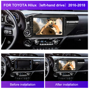 <span class=keywords><strong>Kit</strong></span> de Instalación de Radio para Auto Podofo de 10.1'' con Arnés de Cableado y Marco Android para Toyota Hilux 2016-2018 - Product Image 2