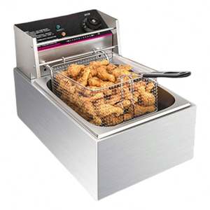 Friteuse Électrique Multifonctionnelle en Acier Inoxydable 8L*2 Haute Puissance 220V pour Poulet et Frites, Idéale pour Cuire ou Frire - Product Image 6