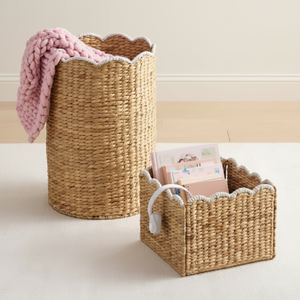 Vgreen Panier de rangement en jacinthe d'eau fait à la main pour l'organisation de la maison Panier à linge élégant avec couvercle Artisanal - Product Image 1