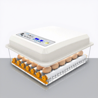 Nouvel incubateur d'œufs intelligent rectangulaire compact en gros pour poulets, retournement automatique, en plastique, 220V, double alimentation, pour usage domestique