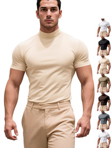 <b>Men's</b> Summer Casual Base T-Shirt Slim Fit Short Sleeve Wholesale Customizable Sports <b>Tops</b> - Product Image 5