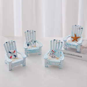 Mini chaise de plage de style méditerranéen, décoration pour chambre d'enfant, thème océan, ornement de bureau, accessoire de photographie - Product Image 2