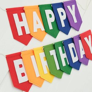 Bannière d'<span class=keywords><strong>anniversaire</strong></span> en feutre, cadeaux, <span class=keywords><strong>guirlande</strong></span> pour baby shower - Product Image 2