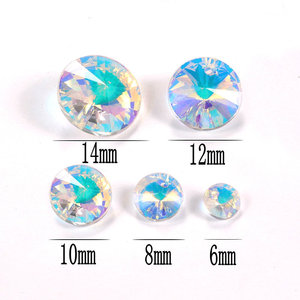 Boucles d'oreilles et pendentifs en forme d'étoile de mer, électroplaqués couleur Aurora AB, en verre cristal effet diamant, accessoires de bijoux DIY - Product Image 3