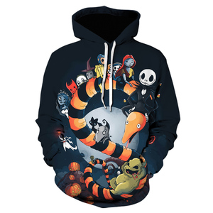 Regalo di <span class=keywords><strong>Halloween</strong></span> 2023: <span class=keywords><strong>Felpe</strong></span> con Cappuccio Stampate in 3D di Nightmare Before Christmas per Uomo, <span class=keywords><strong>Felpe</strong></span> Casual Streetwear - Product Image 4