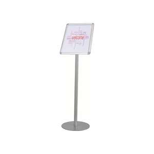 Soporte de folleto TWINCO H900xW252mm plateado con marco plegable DIN A4 - Product Image 1
