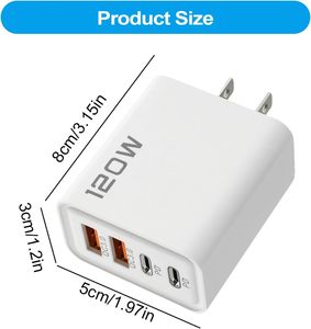 Caricabatterie da Muro USB C PD 100W 96W 67W, Adattatore di Alimentazione GaN a Ricarica Rapida per Macbook Air Pro, Dell, HP, <span class=keywords><strong>Lenovo</strong></span>, Asus, Acer, Dispositivi Mobili - Product Image 5