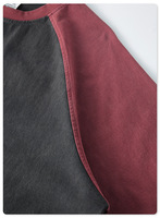 T-shirts pour hommes personnalisés par le fournisseur, en coton lourd 100% avec manches contrastantes, coupe classique, écologiques, style urbain, coupe oversize, effet vintage