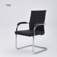 Fauteuil de Bureau Exécutif Noir Haut de Gamme au Design Moderne en Tissu Maille pour Maison, École, Hôpital – Chaise Visiteur