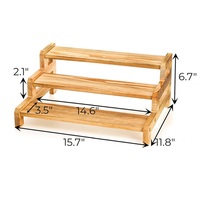 Support à Cupcake en bois Rustic Cupcake Display Riser 3 Tier Cupcake Display Stand pour Dessert Display
