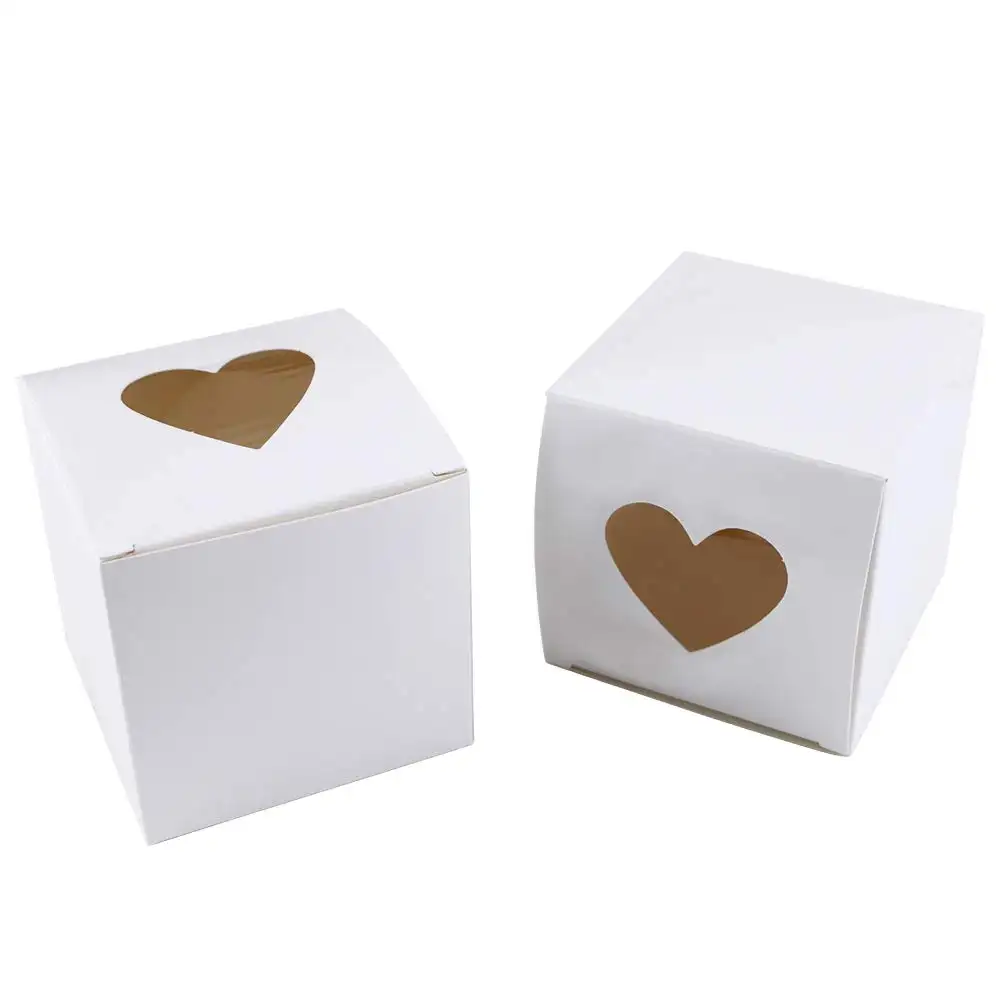 Caja de pastel personalizada al por mayor barata de 4/5/10/12 pulgadas para Mini pastel Cupcake galleta postre pastelería boda Día de San Valentín
