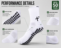 Chaussettes de sport antidérapantes personnalisées pour jeunes, collection automne, avec grip croisé, pour le football – Fabricant OEM