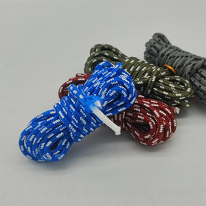 Outdoor Camping Tent <b>Rope</b> 4M Nylon Reflective <b>Guy</b> <b>Rope</b> With Adjustable Buckle For Tarp Ground Stake Windproof Use All Seasons - Product Image 4