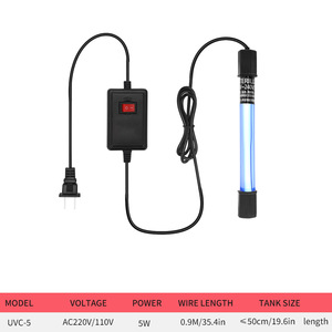 <span class=keywords><strong>Lampe</strong></span> stérilisatrice <span class=keywords><strong>UV</strong></span> 5W avec minuterie, clarificateur d'eau <span class=keywords><strong>pour</strong></span> aquarium, <span class=keywords><strong>bassin</strong></span>, élimination des algues germicides, en acier inoxydable, 110-240V - Product Image 6