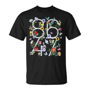 T-shirt con design floreale retrò vintage 8647, unisex, taglia media per adulti - Product Image 1