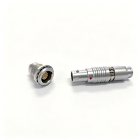 Connecteur circulaire auto-bloquant UHUB en laiton chromé FGG.0B à 5 broches femelles pour essais ultrasonores NDT