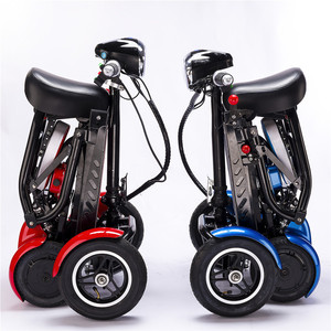 Améliorer pliable parfait voyage transformateur lithium 4 roues électrique pliant mobilité scooter pratique pour les personnes âgées